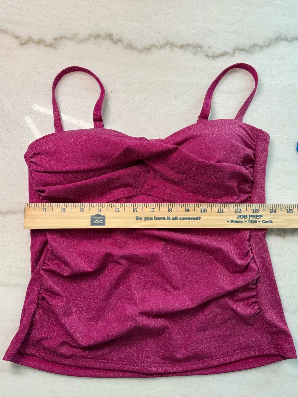 Land’s End Women's High Shine Bandeau Tankini Top & High Waited Bottom